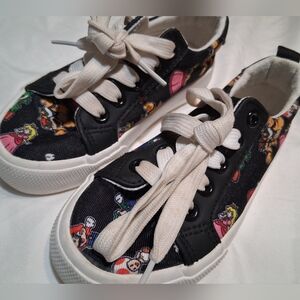 Ground Up Nintendo Super Mario Kids Canvas Sneakers Black Size 11 Toddler